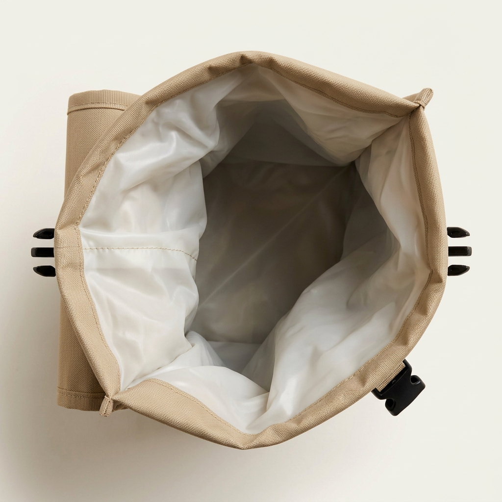 DryMeshSack Compact Roll-Up Wet Swimsuit Pouch roll closure and lining detail