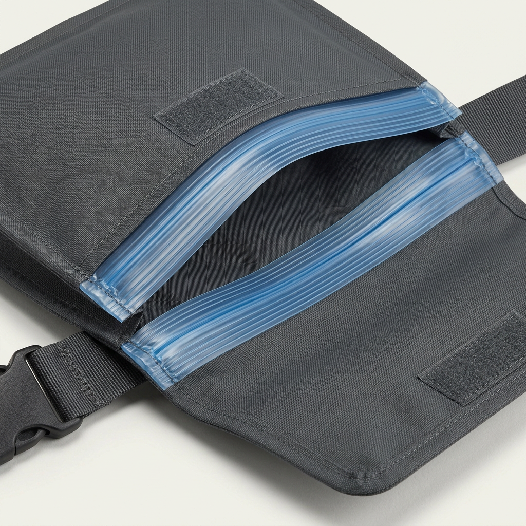 DryMeshSack Triple-Seal Waterproof Waist Pack Pouch sealing tracks and belt detail
