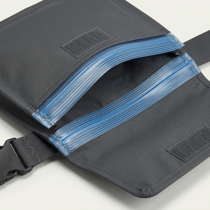 DryMeshSack Triple-Seal Waterproof Waist Pack Pouch sealing tracks and belt detail