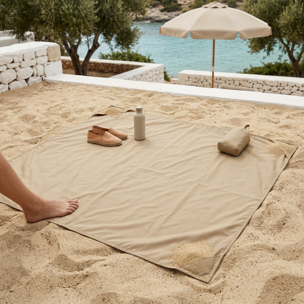 DryMeshSack Pocket Sand-Free Beach Blanket Mat beach lifestyle view