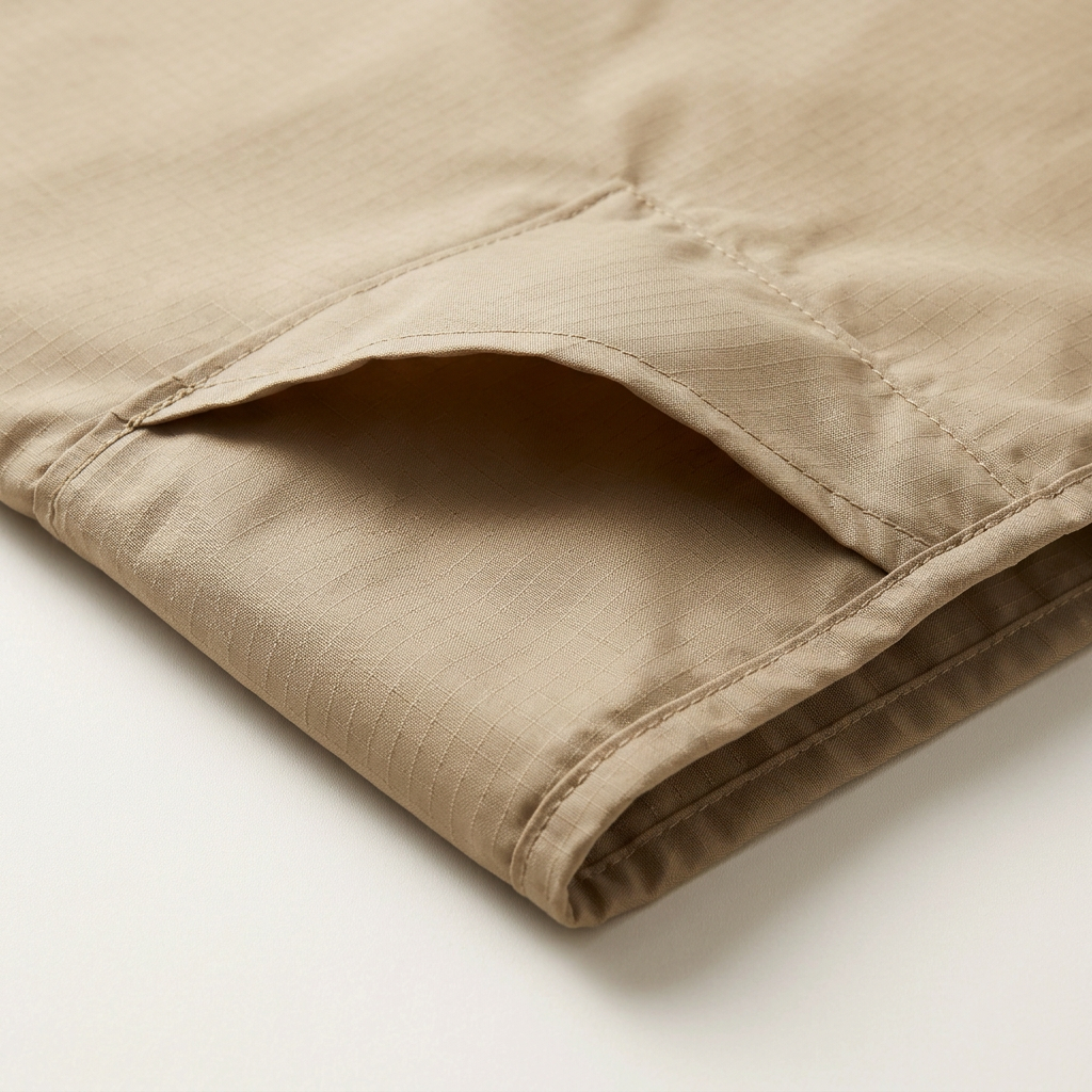 DryMeshSack Pocket Sand-Free Beach Blanket Mat anchor pocket and ripstop detail